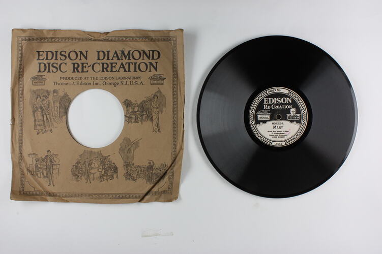Disc Recording - Edison, Double-Sided, 'Mary' & 'Her Bright Smile Haunts Me Still', 1919-1929