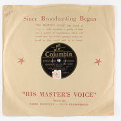 Disc Recording - Columbia, Double-Sided, 'Sunnyside Up - Fox Trot Medley' Part 1 and Part 2, Date Unknown