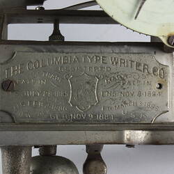 Typewriter - Columbia Typewriter Company, Type Writer No. 2, 1880s