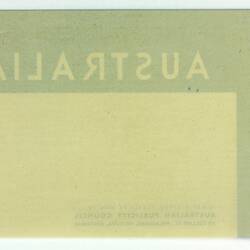 Compliments Slip - 'The Land of the Southern Cross, Australia', Australian Publicity Council, 1956