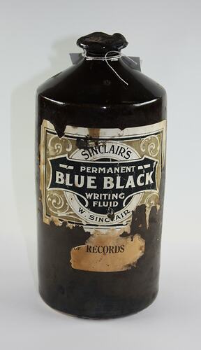 Ink Bottle - Sinclair, Pottery, Corked, circa 1900
