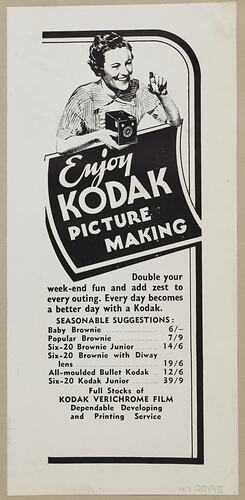 Leaflet - 'Enjoy Kodak Picture Making'