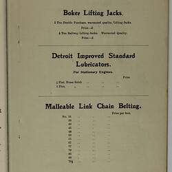 Trade Literature - Bevan & Edwards Pty Ltd, Machine Tools, 1907