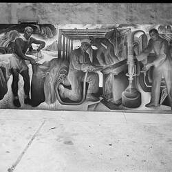 Glass Negative - Mural, 'The Advances of Applied Science', Murray Griffin, Museum of Applied Science (Science Museum), Melbourne,1952-1954