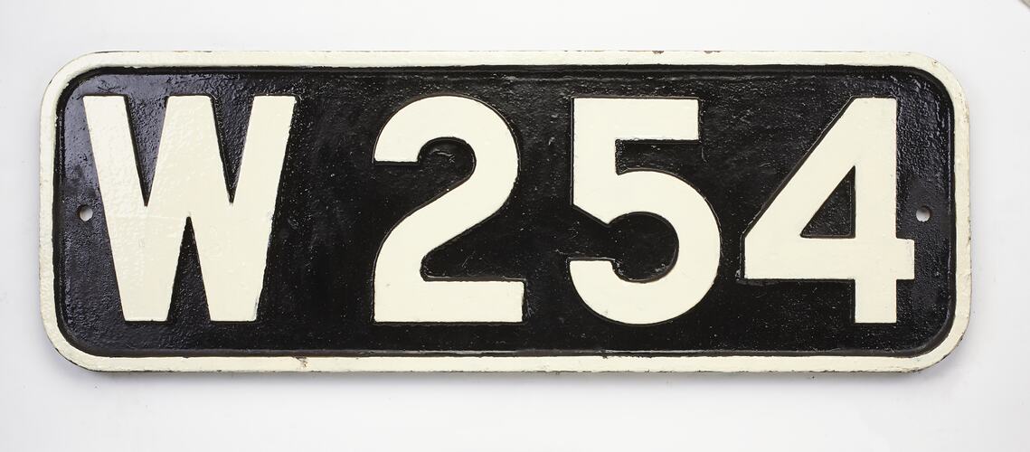Locomotive Number Plate - Victorian Railways, W Class