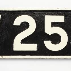 Locomotive Number Plate - Victorian Railways, W Class, 1960