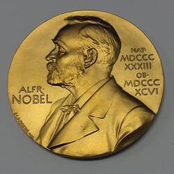 NU 44721, Medal Replica - Nobel Prize in Medicine 1960, Awarded to Sir [Frank] Macfarlane Burnet, Karolinska Institute, Sweden, 1960 (MEDALS)