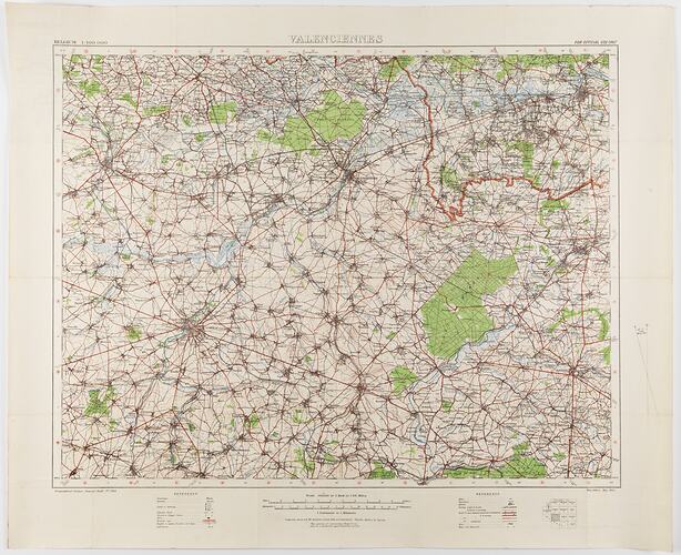 Map - Military, Belgium, Valenciennes 12, Scale 1