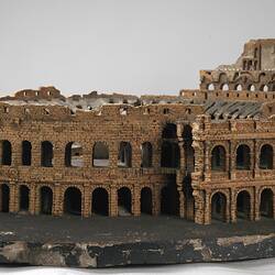 Model of cork colosseum.