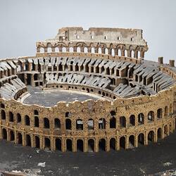 Model of Colosseum made of cork.