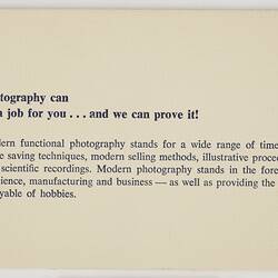 Invitation - Kodak Australasia Pty Ltd, 'British Photo-recording Equipment' Display, 13-22 Aug 1959, Page 3