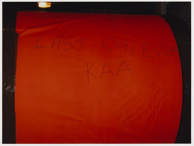 Kodak Australasia Pty Ltd, Last Roll of Paper Coated at Factory, Coburg, 23 Nov 2004