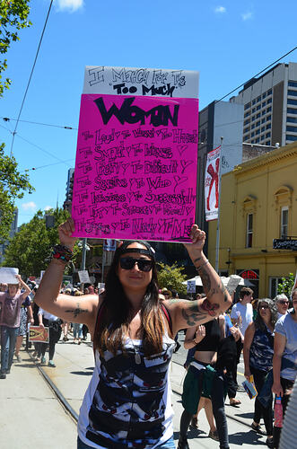 Digital Photograph - Women's March on Melbourne, 21 Jan 2017