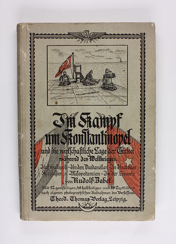 Cover showing drawing of uniformed men on dock.