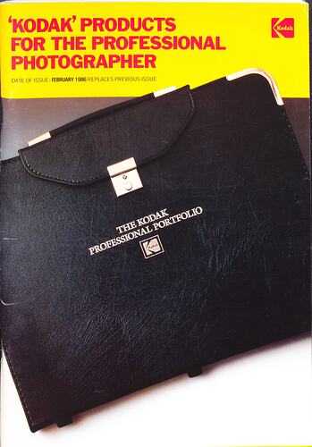 Cover page with black leather bag.