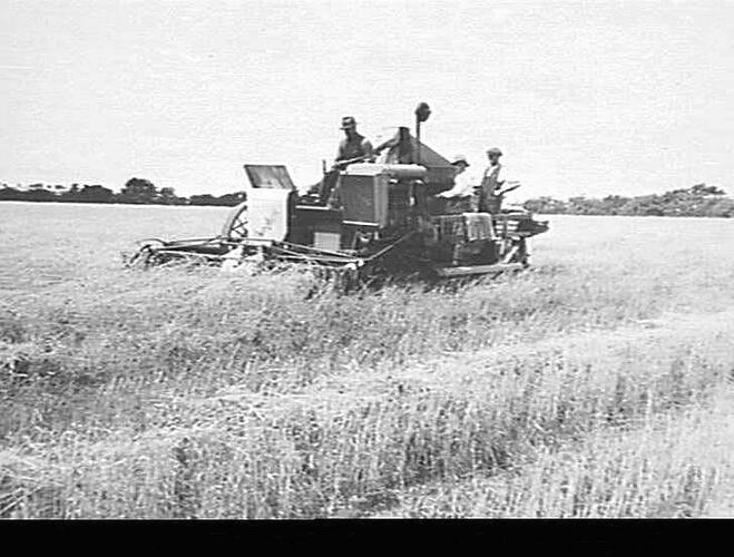 Field Trial of Sunshine W-Type Auto Header at Broad Chalke, near Salisbury, Wiltshire, England, 1934