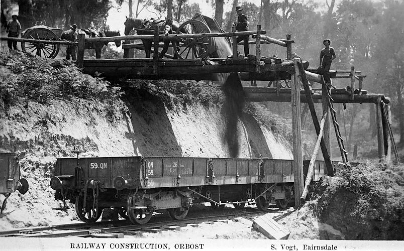 Construction staff, Bairnsdale-Orbost line, 1914.