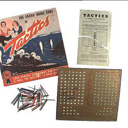 Board Game - 'Tactics', 'The Grand Naval Game', Metal-Wood Repetitions Co., circa 1930s