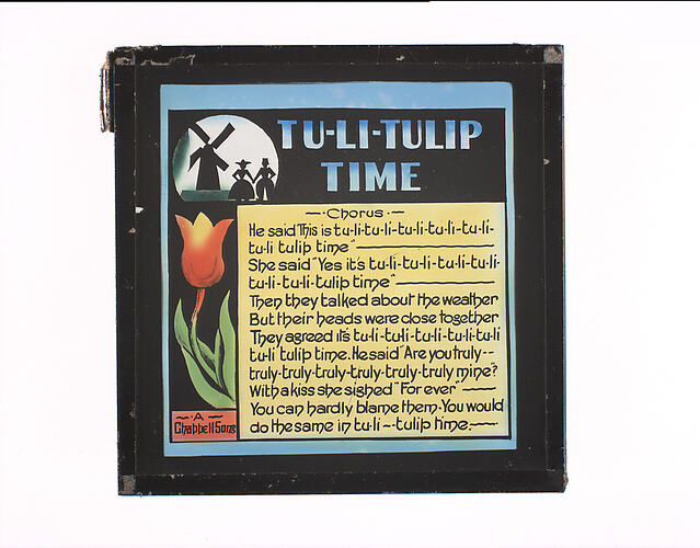 Lantern Slide - 'Tu-Li-Tulip Time'