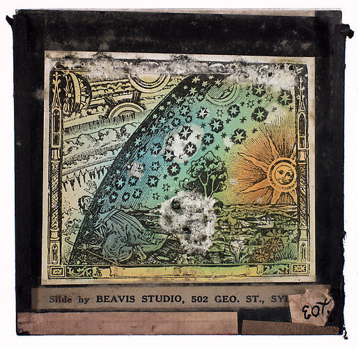 Lantern Slide - Universal Opportunity League, 'Where Heaven and Earth Meet'