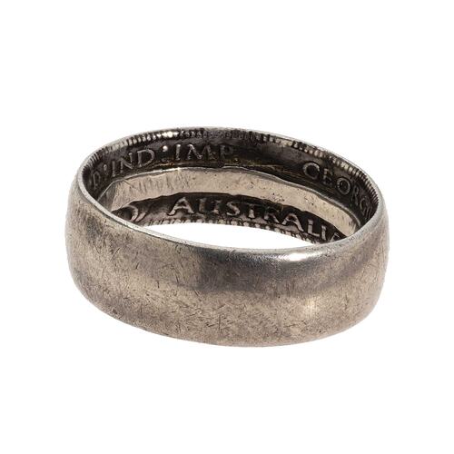 Ring - Wedding Band made from Florin, Melbourne, Victoria, circa 1920s-1930s. Registration no. HT62223
