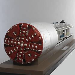 Detail of model for tunnel boring machine. End section.