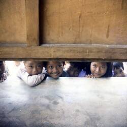 Digital Image - Faces of Vietnamese Refugee Children, Pulau Tengah, Johore, Malaysia, 1978-1979