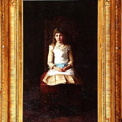 Painting - 'Sitting In State' by Alice Chapman, Oil, Framed, circa 1888