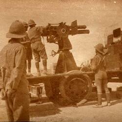 Photograph - AIF Personnel & Anti-Aircraft Gun, Egypt, 1915-1916