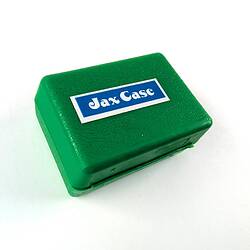 Green box containing jacks.