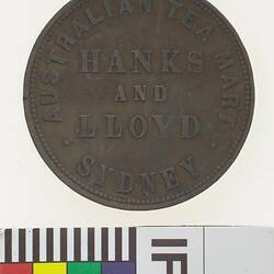 Token - 1 Penny, Hanks & Lloyd, Australian Tea Mart, Sydney, New South Wales, Australia, 1857