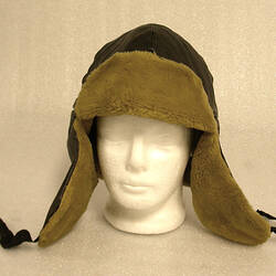 Cap - Australian National Antarctic Research Expeditions (ANARE), Black Leather