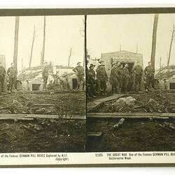 Rose Stereograph - 'The Great War - One of the Famous German Pill Boxes Captured by AIF'