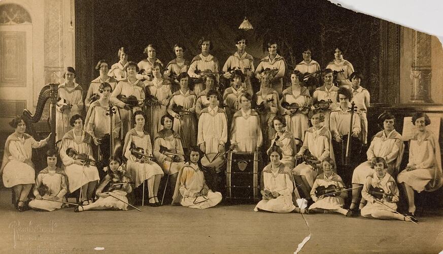 Digital Photograph - School Orchestra, Sisters of Mercy School, Carlton, circa 1927