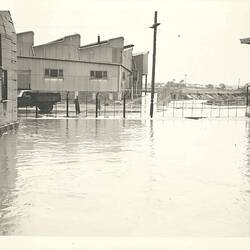 Photograph - H.V McKay Massey Harris, Flood Damage at Factory, Sunshine, Victoria, 1946