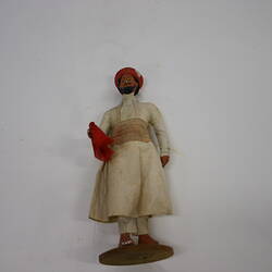 Indian Figure - Mohammedan Cloth Seller, Clay, circa 1880