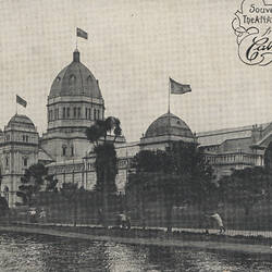 Postcard - 'Souvenir of the ANA Exhibition', Exhibition Building, Calvert Engineering Company, Melbourne, 1907