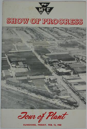 Booklet - 'Tour of Plant', Show of Progress, Massey Ferguson, 12 Feb 1960