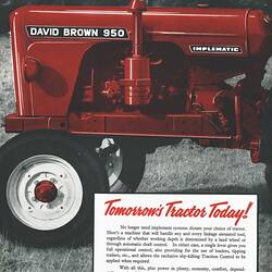 Descriptive Leaflet - David Brown 950 Implematic Tractor, 1959