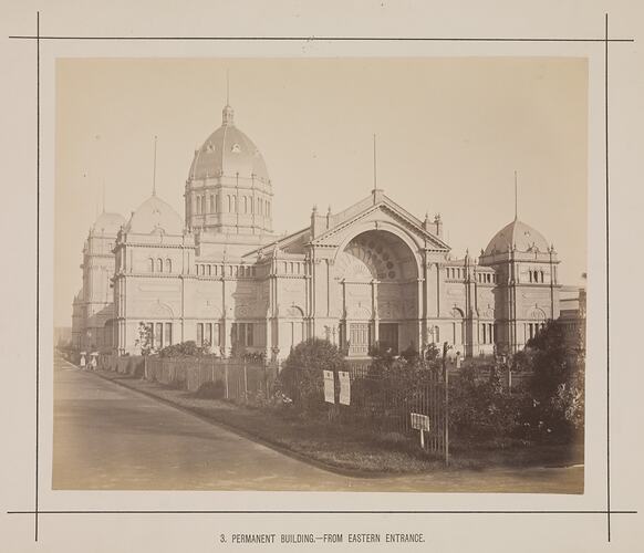 Main Exhibition Building from Eastern Entrance, Nicholson Street, Carlton, 1880-1881