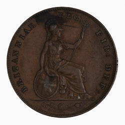 Coin - Farthing, Queen Victoria, Great Britain, 1858 (Reverse)
