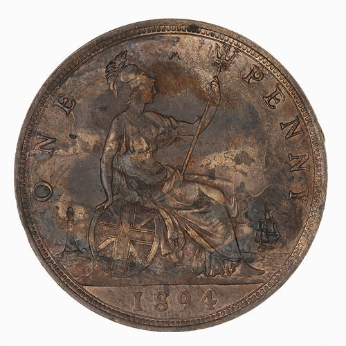Coin - Penny, Queen Victoria, Great Britain, 1894 (Reverse)