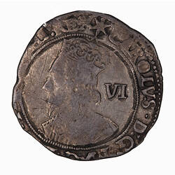 Coin - Sixpence, Charles I, Great Britain, 1640-1641 (Obverse)