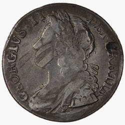 Coin - 1 Shilling, George II, Great Britain, 1739 (Obverse)