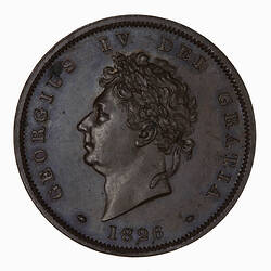 Proof Coin - Penny, George IV, Great Britain, 1826 (Obverse)
