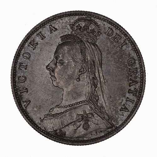Coin - Halfcrown, Queen Victoria, Great Britain, 1889 (Obverse)