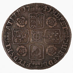 Coin - Sixpence, George II, Great Britain, 1741 (Reverse)