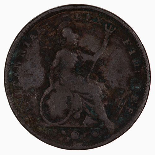Coin - Farthing, George IV, Great Britain, 1828 (Reverse)