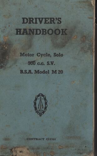 BSA M20 Motor Cycle