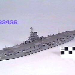 Model of Royal Navy aircraft carrier HMS Ark Royal